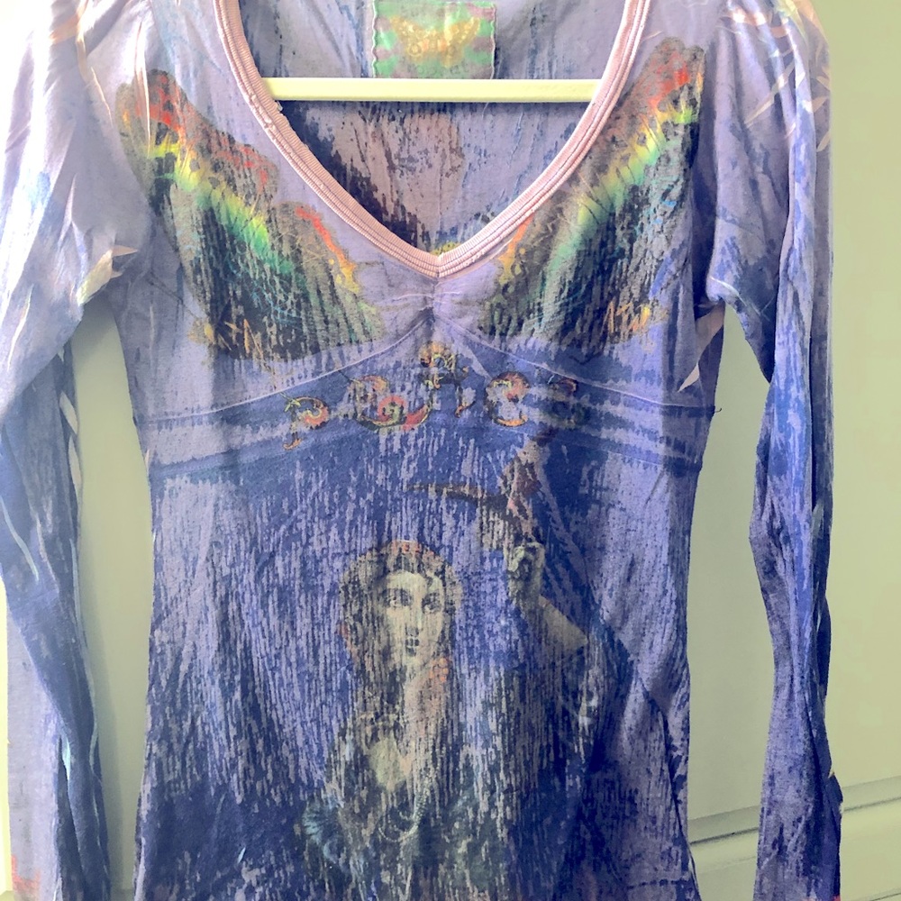 Butterfly Dropout Long Sleeve Top